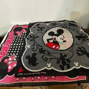 Mickey and Minnie Mouse Cotton Bandanas